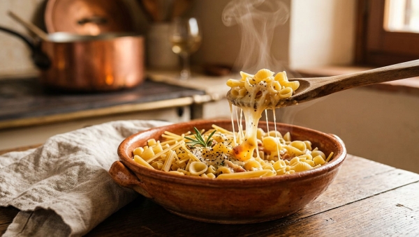 Pasta e patate con la provola