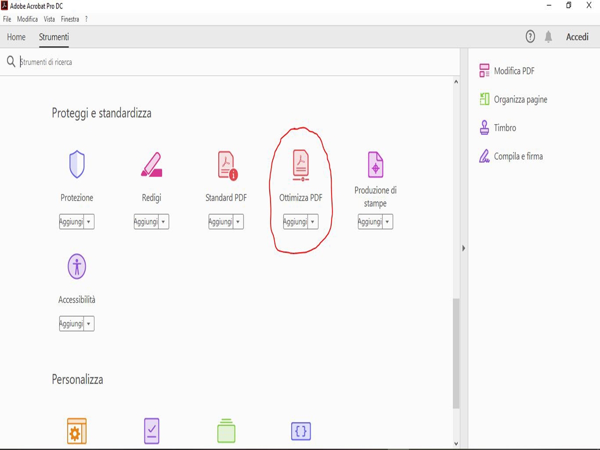 Come ridurre dimensioni PDF